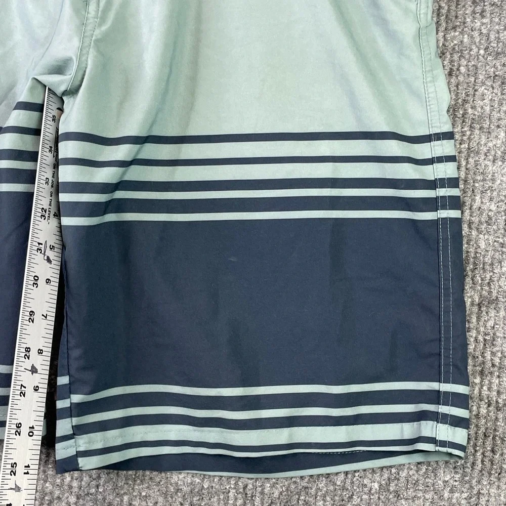 OP Board Shorts Mens 38 Blue Striped 4 Way Stretch Swim Trunks OM25523Y